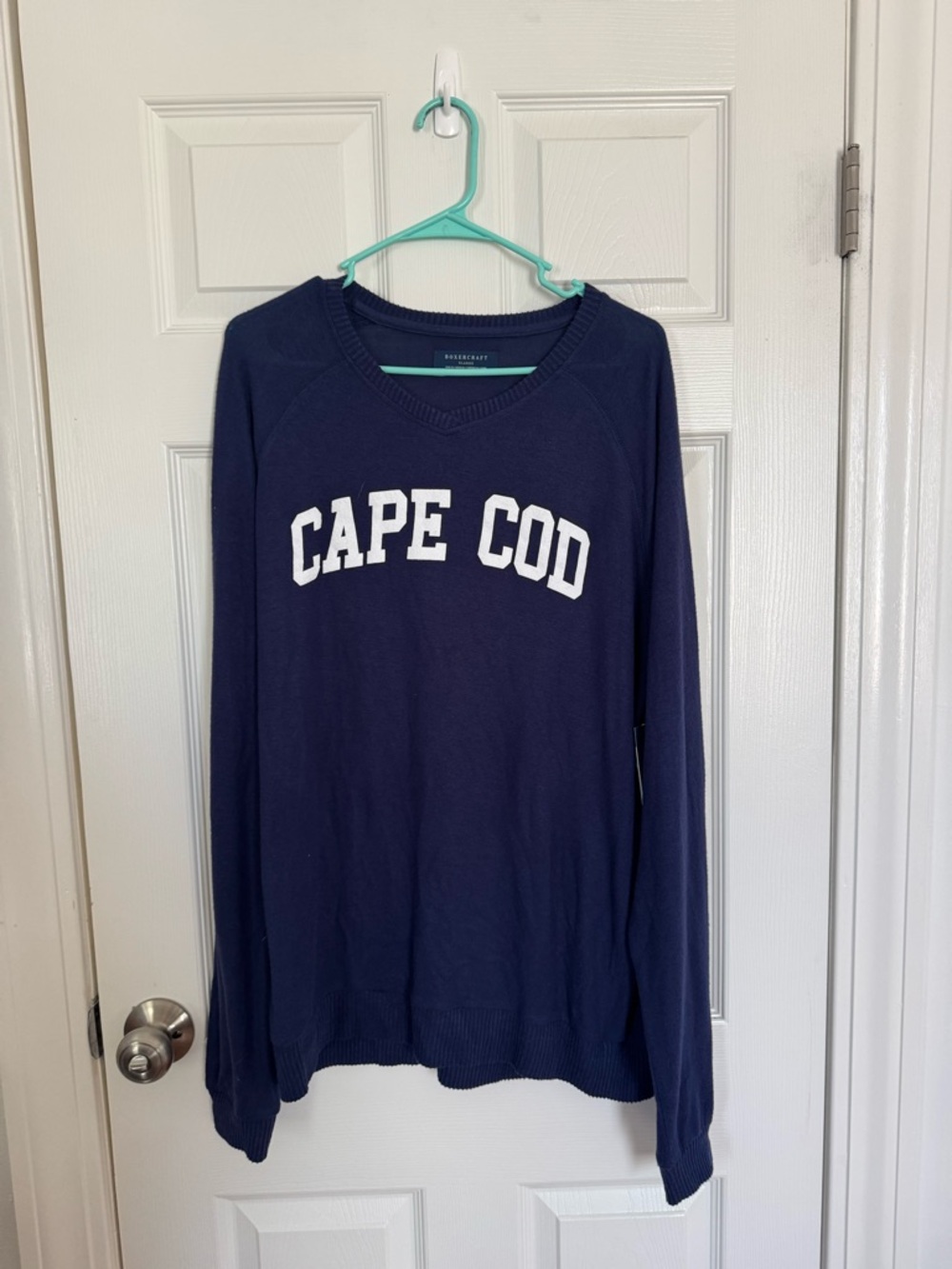 Boxercraft Navy Crewneck Cape Cod Sweater NWT